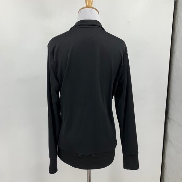 Adidas Jacket Womens M Medium Black Golf Textured Front Long Sleeve Full Zip - Picture 6 of 13